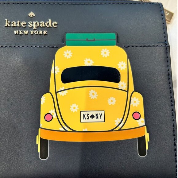 NWT - Kate Spade Beep Beep Medium Wristlet Blazer Blue VW Bu - Picture 7 of 7